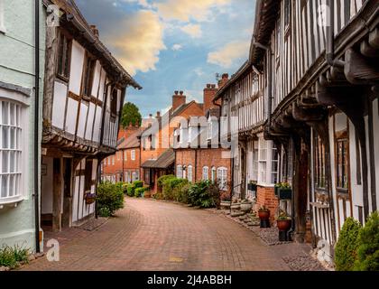 Malz Mill Lane, Alcester, Warwickshire, England. Stockfoto