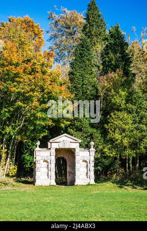 Herbst im Cirencester Park auf dem Bathhurst Estate in Gloucestershire. Stockfoto