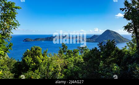 Insel Terre-de-Haut, Iles des Saintes, Les Saintes, Guadeloupe, kleine Antillen, Karibik. Stockfoto