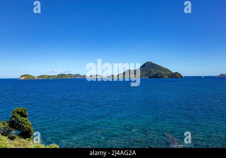 Insel Terre-de-Haut, Iles des Saintes, Les Saintes, Guadeloupe, kleine Antillen, Karibik. Stockfoto