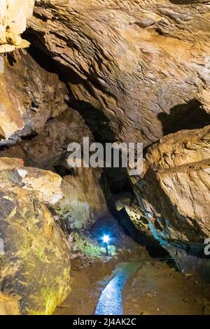 Die Yagodinska-Höhle ist eine Höhle in den Rhodopen, Südbulgarien. Stockfoto