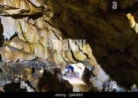 Die Yagodinska-Höhle ist eine Höhle in den Rhodopen, Südbulgarien. Stockfoto