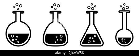Symbole für den Laborbecher Stock Vektor