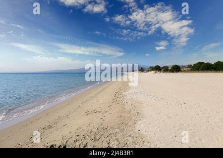 Schinias Strand ist einer der beliebtesten in Attica in der Nähe von Athen, Griechenland Stockfoto