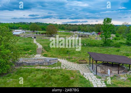 Ruinen der alten bulgarischen Hauptstadt Veliki Preslav Stockfoto