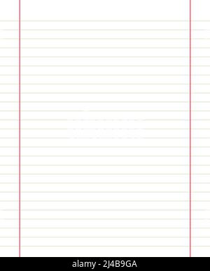 Rasterpapier. Abstrakt gestreifter Hintergrund mit Farbe horizontale Linien. Geometrisches Muster für Schule, Tapete, Texturen, Notizbuch. Liniertes Papier leer Stock Vektor