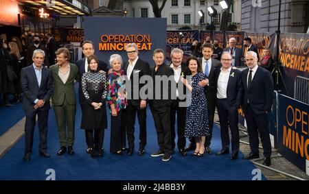 (L-R) Charles S. Cohen, Johnny Flynn, Matthew Macfadyen, Kelly Macdonald, Penelope Wilton, Colin Firth, Jason Isaacs, John Madden, Michelle Ashford, K. Stockfoto