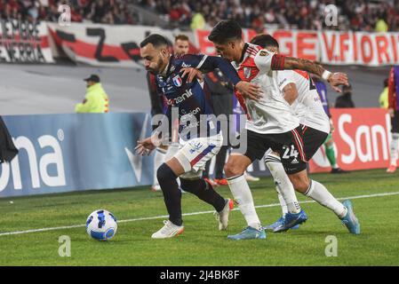 Buenos Aires, Argentinien. 13. April 2022. Spiel zwischen River Plate x Fortaleza, gültig für die Gruppenphase von Libertadores da América 2022, gespielt im Monumental Stadium, in der Nacht von diesem Mittwoch, 13. April 2022, in Buenos Aires, Argentinien. Kredit: Gabriel Sotelo/FotoArena/Alamy Live Nachrichten Stockfoto