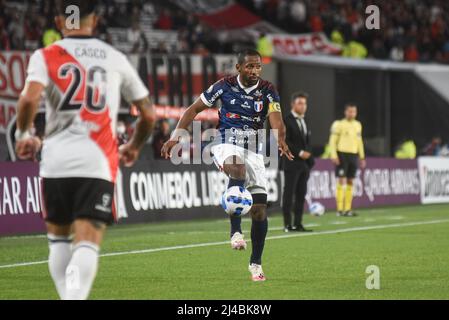 Buenos Aires, Argentinien. 13. April 2022. Spiel zwischen River Plate x Fortaleza, gültig für die Gruppenphase von Libertadores da América 2022, gespielt im Monumental Stadium, in der Nacht von diesem Mittwoch, 13. April 2022, in Buenos Aires, Argentinien. Kredit: Gabriel Sotelo/FotoArena/Alamy Live Nachrichten Stockfoto