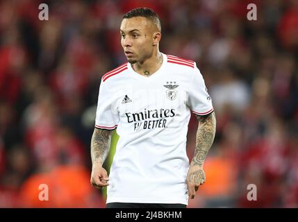 Liverpool, England, 13.. April 2022. Everton von Benfica während des Spiels der UEFA Champions League in Anfield, Liverpool. Bildnachweis sollte lauten: Darren Staples / Sportimage Credit: Sportimage/Alamy Live News Stockfoto