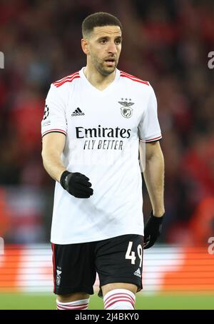 Liverpool, England, 13.. April 2022. Adel Taarabt von Benfica während des UEFA Champions League-Spiels in Anfield, Liverpool. Bildnachweis sollte lauten: Darren Staples / Sportimage Credit: Sportimage/Alamy Live News Stockfoto