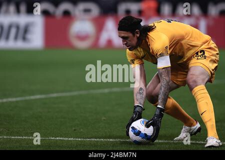 Sao Paulo, Brasilien. 13. April 2022. SP - Sao Paulo - 04/13/2022 - LIBERTADORES 2022, CORINTHIANS X DEPORTIVO CALI - Cassio Torhüter von Corinthians während eines Spiels gegen Deportivo Cali im Arena Corinthians Stadion für die Copa Libertadores 2022 Meisterschaft. Foto: Ettore Chiereguini/AGIF Quelle: AGIF/Alamy Live News Stockfoto