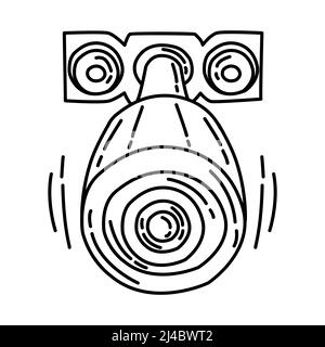 Crash Protection Zubehör Teil von Biker und Zubehör Handgezeichnetes Icon Set Vector. Stock Vektor