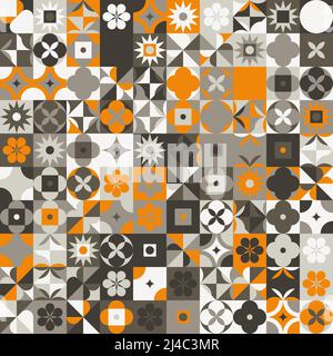 Abstraktes Muster Grafikdesign inspiriert von der Ästhetik der Moderne Kunst mit kühnen geometrischen Formen und abstrakten Figuren für Poster, Cover, Kunst, PR Stock Vektor