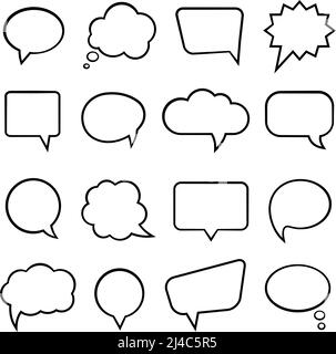 Leere Sprechblasen für Infografiken-Vektordarstellung Stock Vektor