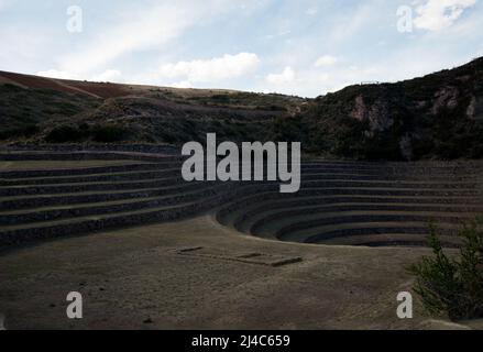 Inca landwirtschaftliche Forschung Station, Moray, Peru, Südamerika Stockfoto