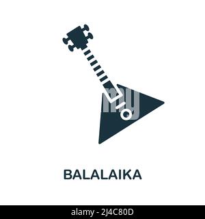 Symbol von Balalaika. Einfaches Element aus Musikinstrumentenkollektion. Kreative Balalaika Symbol für Web-Design, Vorlagen, Infografiken und vieles mehr Stock Vektor