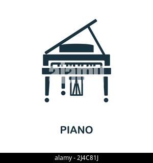 Piano-Symbol. Einfaches Element aus Musikinstrumentenkollektion. Creative Piano Icon für Webdesign, Vorlagen, Infografiken und mehr Stock Vektor