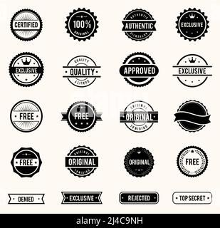vector kommerzielle Briefmarken im Vintage-Stil für Business und Design Stock Vektor