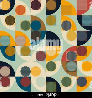 Abstraktes Muster Grafikdesign inspiriert von der Ästhetik der Moderne Kunst mit kühnen geometrischen Formen und abstrakten Figuren für Poster, Cover, Kunst, PR Stock Vektor