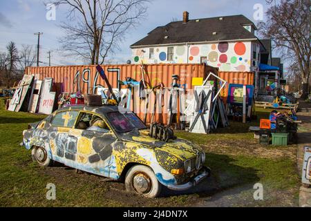 The Heidelberg Project, Outdoor Art, Detroit, MI, USA Stockfoto
