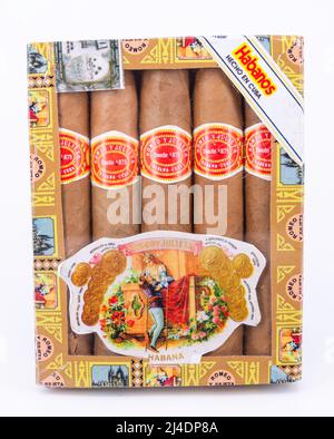 Packung kubanische Habanos-Zigarren, Alt-Havanna, Havanna, La Habana, Republik Kuba Stockfoto