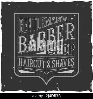 Vintage Label Design mit Schriftzug auf dunklem Hintergrund. T-Shirt-Design. Stock Vektor