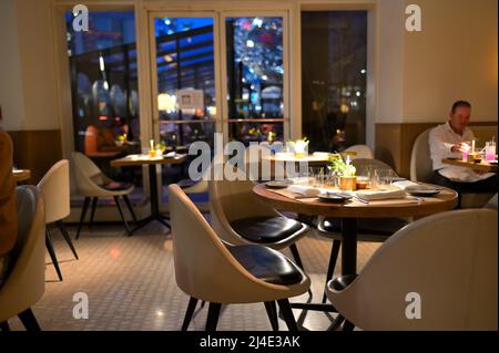 Das schicke Nougatine by Jean-Georges Restaurant, Manhattan NYC Stockfoto