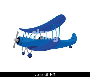 Detaillierte Antike Propeller Flugzeug Illustration Vektor Stock Vektor