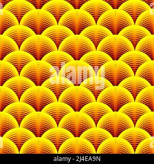 Gelb und rot Art Deco Design nahtloses Muster - Vektor Illustration Stock Vektor