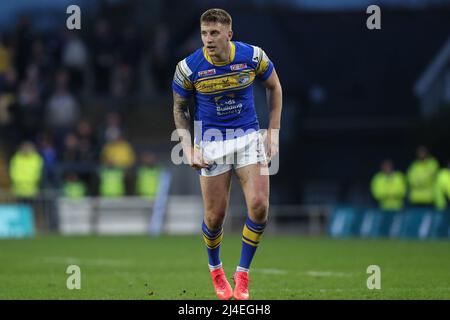 Leeds, Großbritannien. 14. April 2022. Alex Mellor (15) von Leeds Rhinos während des Spiels in Leeds, Vereinigtes Königreich am 4/14/2022. (Foto von James Heaton/News Images/Sipa USA) Quelle: SIPA USA/Alamy Live News Stockfoto