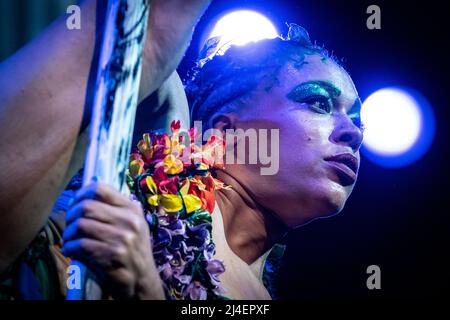 Peterborough, Großbritannien. 9.. April 2022. Pole Theatre Großbritannien. Nach einer zweijährigen Pause kehrt einer der größten Pole-Wettbewerbe Europas für eine Show im Jahr 7. zurück. Stockfoto