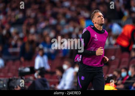 Barcelona, Spanien, 14, April 2022. Europa League: FC Barcelona gegen Eintracht Frankfurt. Quelle: JG/Alamy Live News Stockfoto