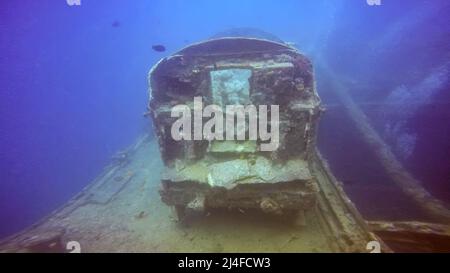 Das Wrack der SS Thistlegorm im Roten Meer, Ägypten Stockfoto