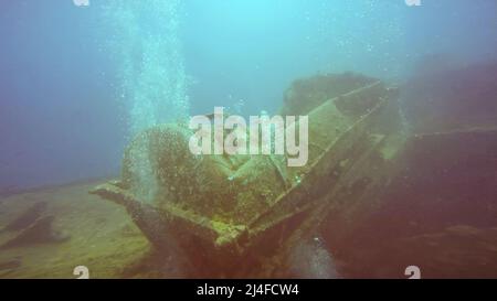 Das Wrack der SS Thistlegorm im Roten Meer, Ägypten Stockfoto