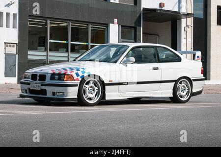 SABADELL, SPANIEN-17. FEBRUAR 2022: 1992 BMW M3 (E36) 2-TÜRER COUPЕ Stockfoto