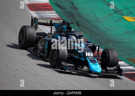 16 NISSANY Roy (isr), DAMS, Dallara F2, Aktion während des Vorsaison-Tests der FIA-Formel-2-Meisterschaft 2022 vom 12. Bis 14. April 2022 auf dem Circuit Barcelona-Catalunya in Barcelona, Spanien - Foto Sebastiaan Rozendaal / Dutch Photo Agency / DPPI Stockfoto