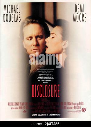 Demi Moore, Michael Douglas / Offenlegung 1994 unter der Regie von ...