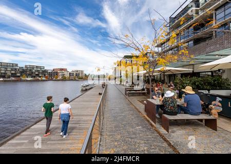 Kingston Vorland in Canberra, einem Gebiet, das zur Modernisierung der Einrichtungen und der Region Canberra, Australien, sanierte Stockfoto