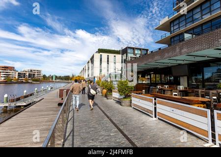 Kingston Vorland in Canberra, einem Gebiet, das zur Modernisierung der Einrichtungen und der Region Canberra, Australien, sanierte Stockfoto