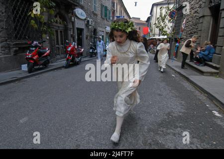 Soriano al Cimino, Viterbo, Italien 09/10/2005: sagra delle castagne - Kastanienfest. ©Andrea Sabbadini Stockfoto