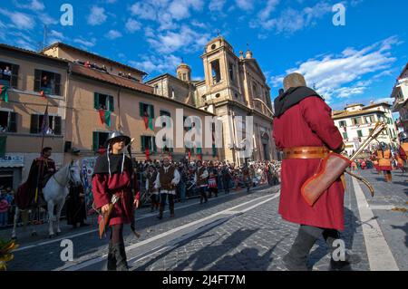 Soriano al Cimino, Viterbo, Italien 09/10/2005: sagra delle castagne - Kastanienfest. ©Andrea Sabbadini Stockfoto