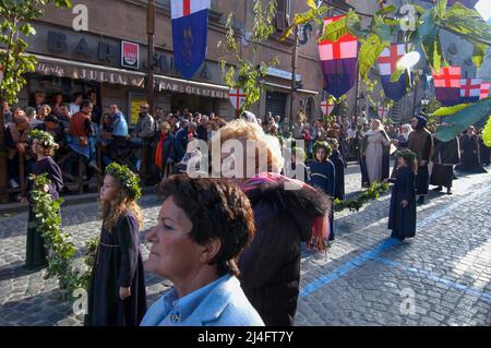 Soriano al Cimino, Viterbo, Italien 09/10/2005: sagra delle castagne - Kastanienfest. ©Andrea Sabbadini Stockfoto