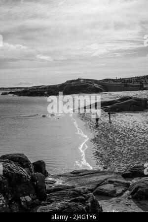 Schöne Aussicht auf Gurteen Beach, Roundstone, Connemara, Co. Galway, Irland Stockfoto