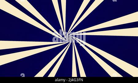 Optische Täuschung Kunstanimation psychedelischer Linien, die sich in einer Spirale verdrehen. Design. Konzept der Einführung in die Hypnose. Stockfoto