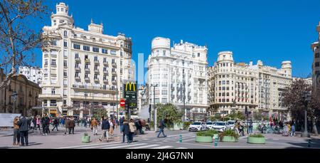 Spanien, Valencia, Plaça Del Ajuntament Stockfoto