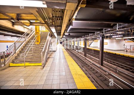 New York City 14. Street U-Bahn-Station Blick, Vereinigte Staaten von Amerika Stockfoto