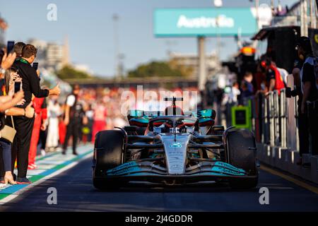 Albert Park Grand Prix Circuit, Melbourne, Australien. 10 April 2022. George Russell (GBR) vom Team Mercedes. Corleve/Alamy Stockfoto Stockfoto