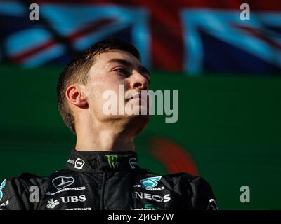 Albert Park Grand Prix Circuit, Melbourne, Australien. 10 April 2022. George Russell (GBR) vom Team Mercedes. Corleve/Alamy Stockfoto Stockfoto