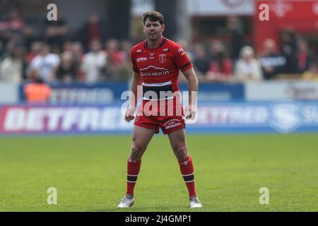 Lachlan Coote #1 von Hull KR während des Spiels in, am 4/15/2022. (Foto von David Greaves/News Images/Sipa USA) Quelle: SIPA USA/Alamy Live News Stockfoto